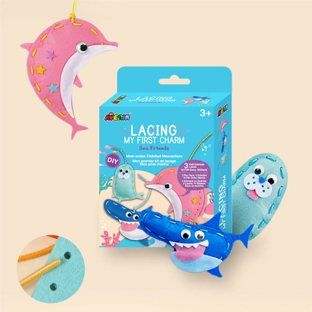 【德國Avenir Kids】我的隨身幸運吊飾|幼兒縫紉玩具|專注力訓練