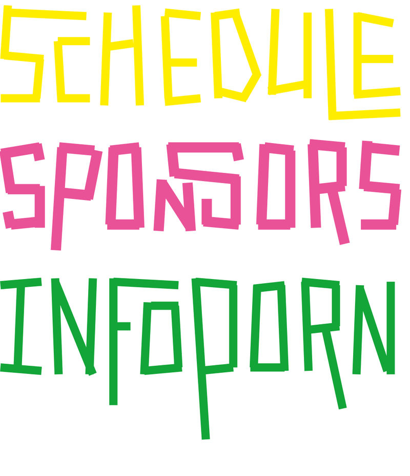 Frontmania lettertype: Schedule, Sponsors, Infoporn