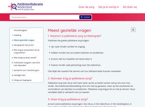 Meestgestelde vragen over Palliatieve zorg