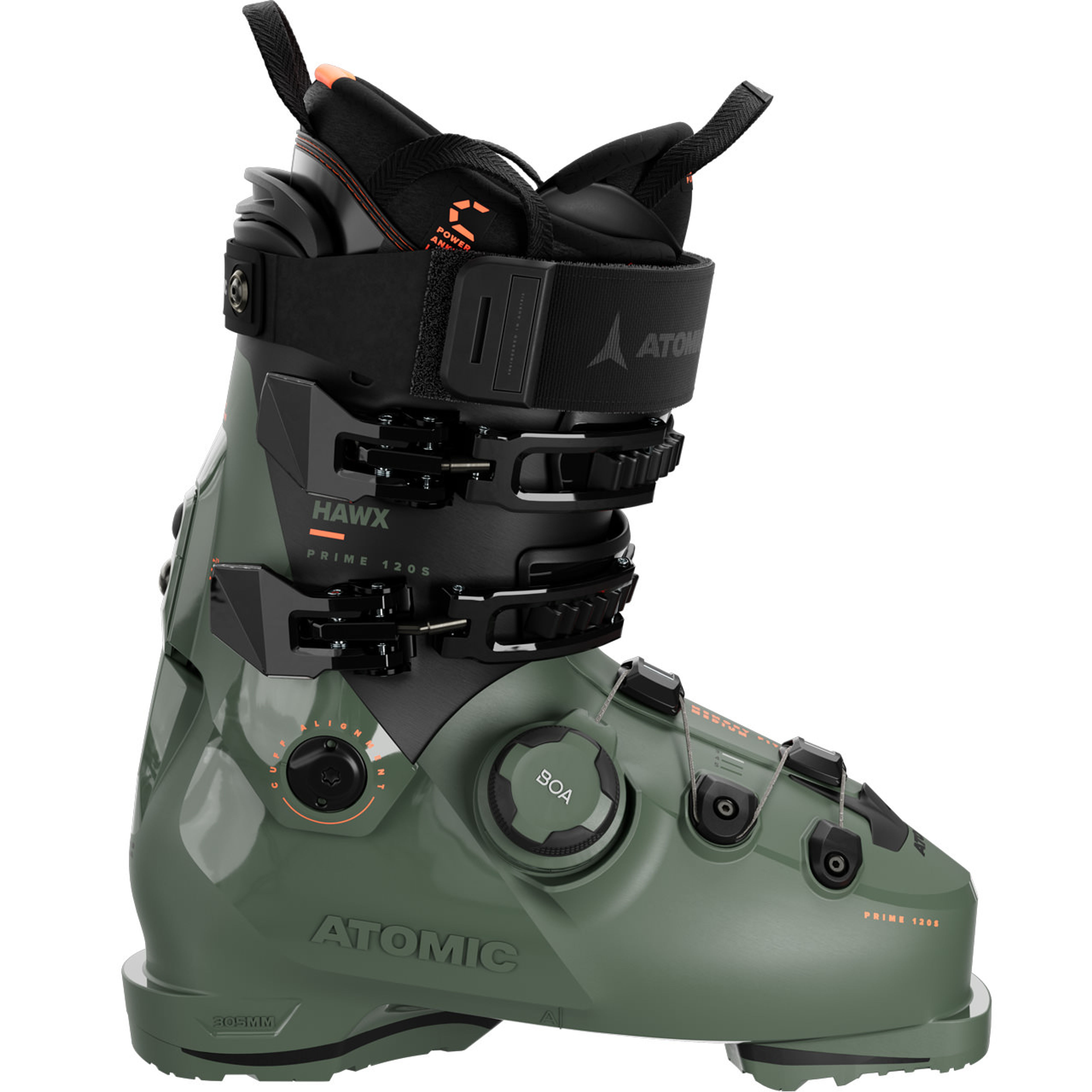 Горнолыжные ботинки Atomic Hawx Prime 120 S BOA GW army, зелёный, чёрный