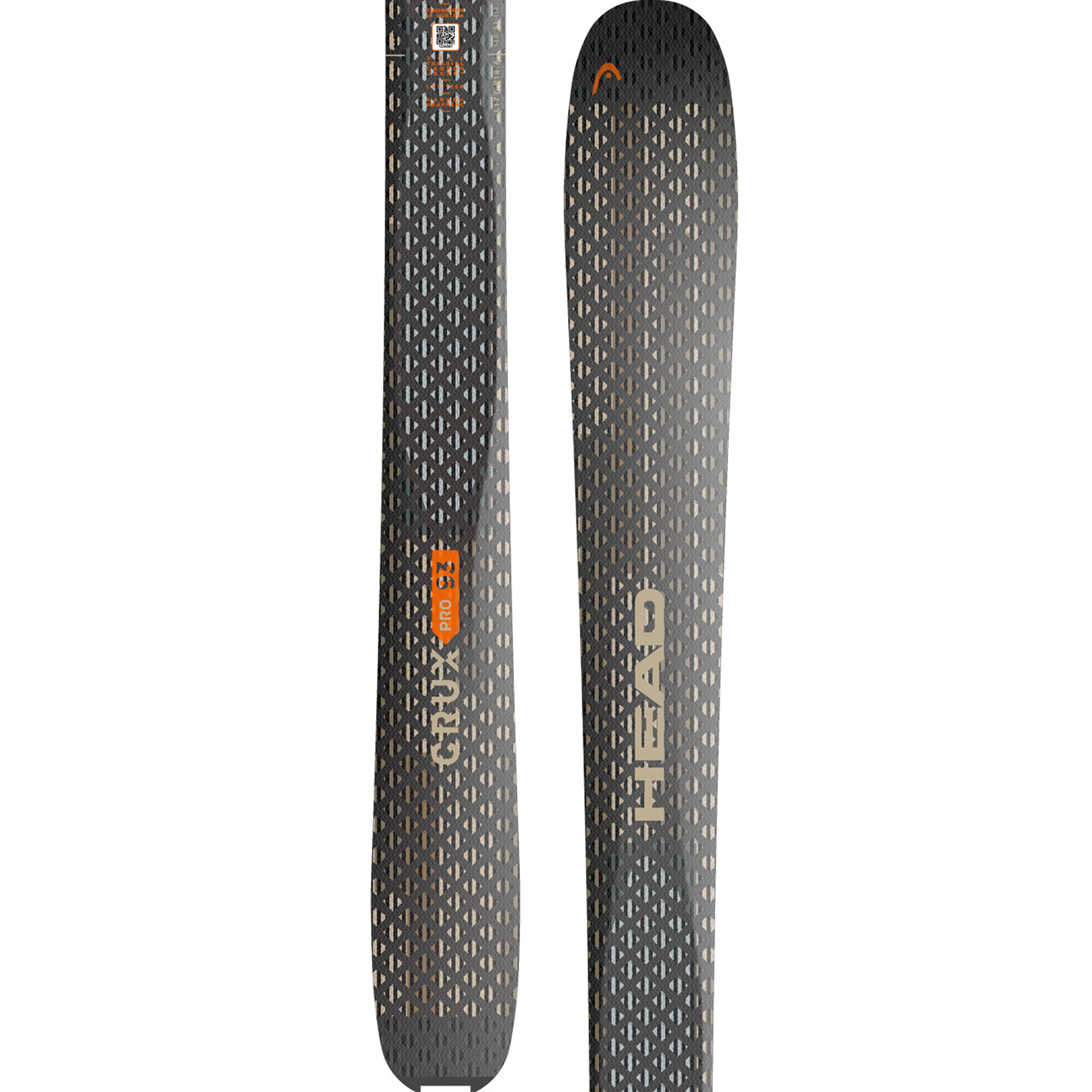 Горные лыжи Head Crux 93 Pro, чёрный, оранжевый