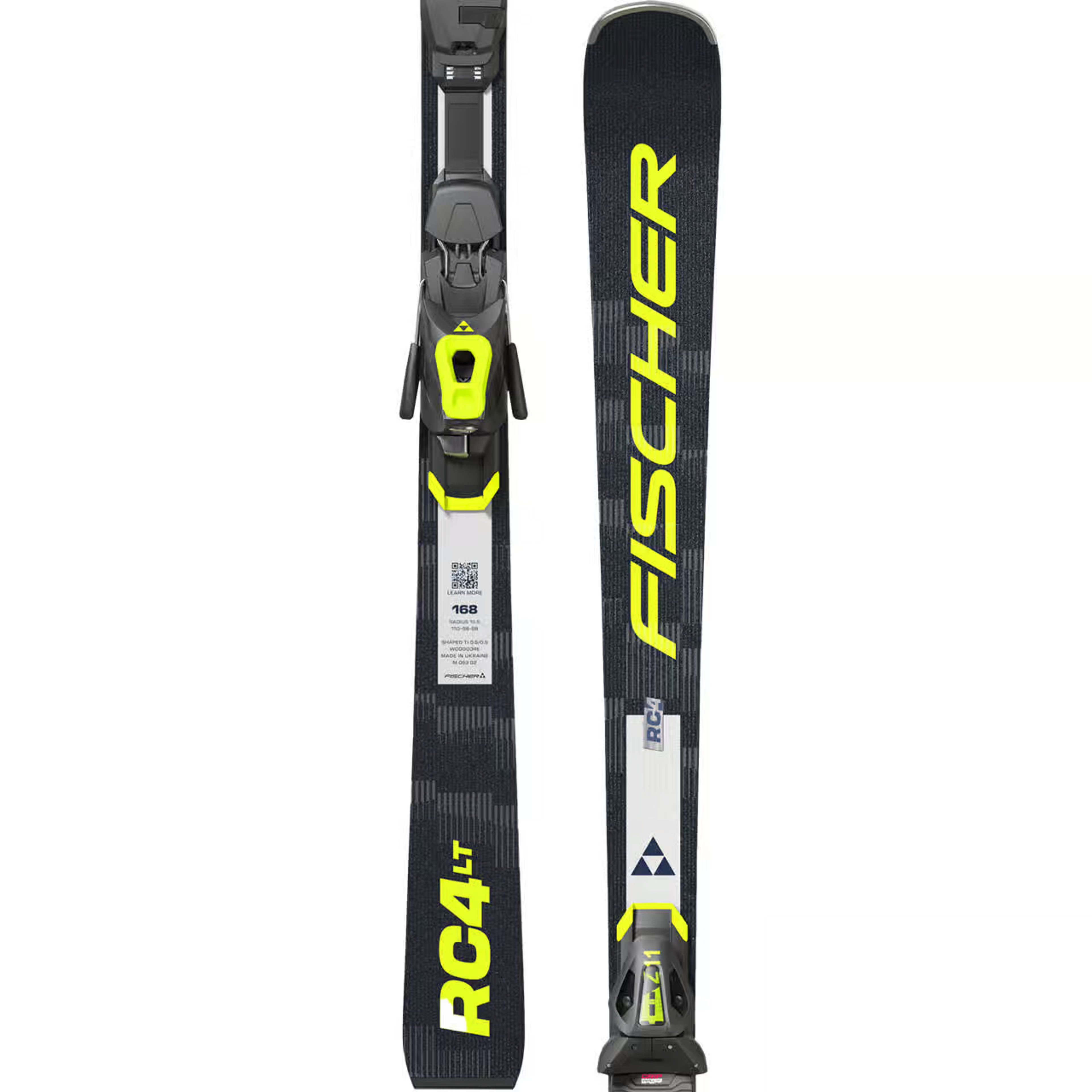 Горные лыжи Fischer RC4 LT LYT PR, чёрный, жёлтый