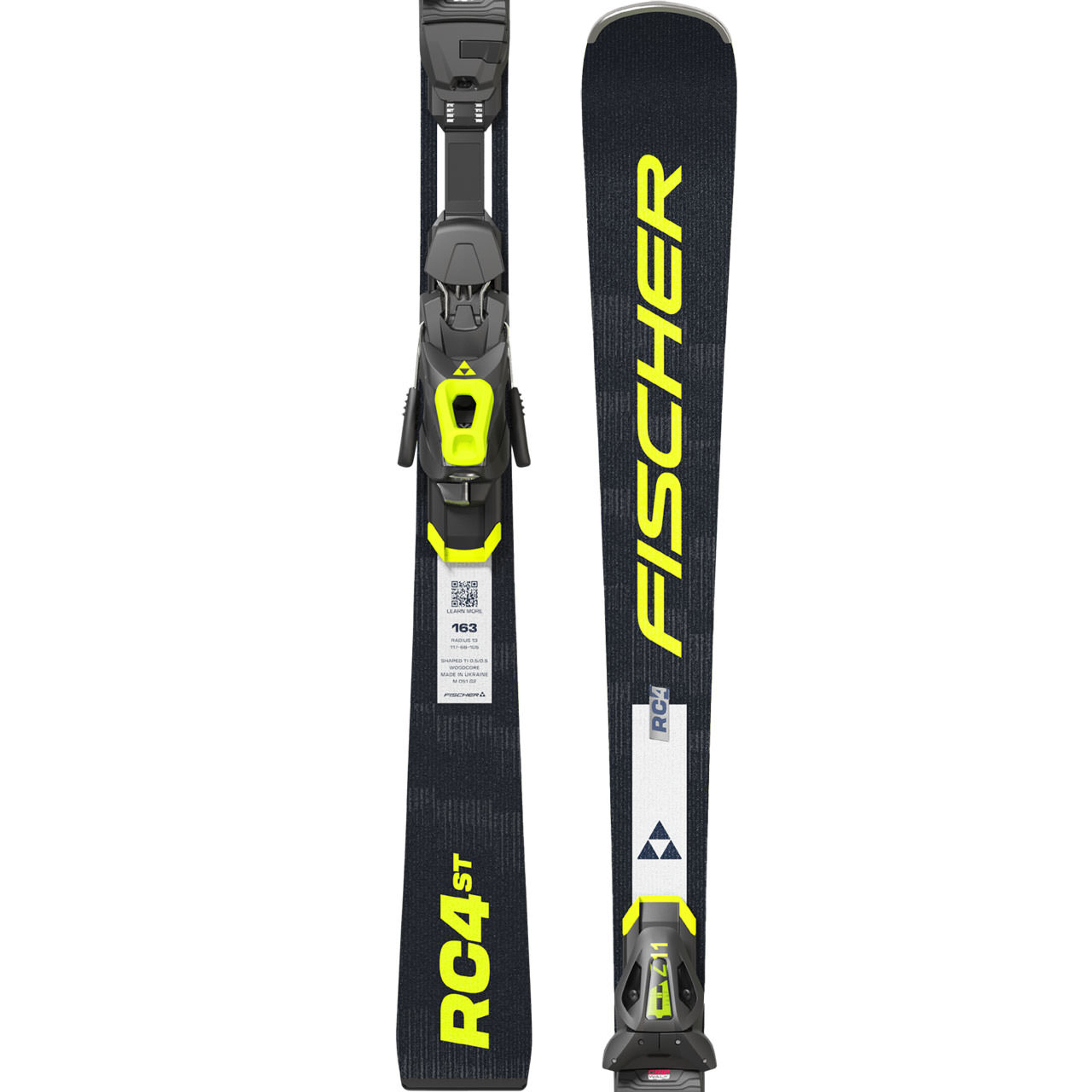 Горные лыжи Fischer RC4 ST LYT PR, чёрный, жёлтый