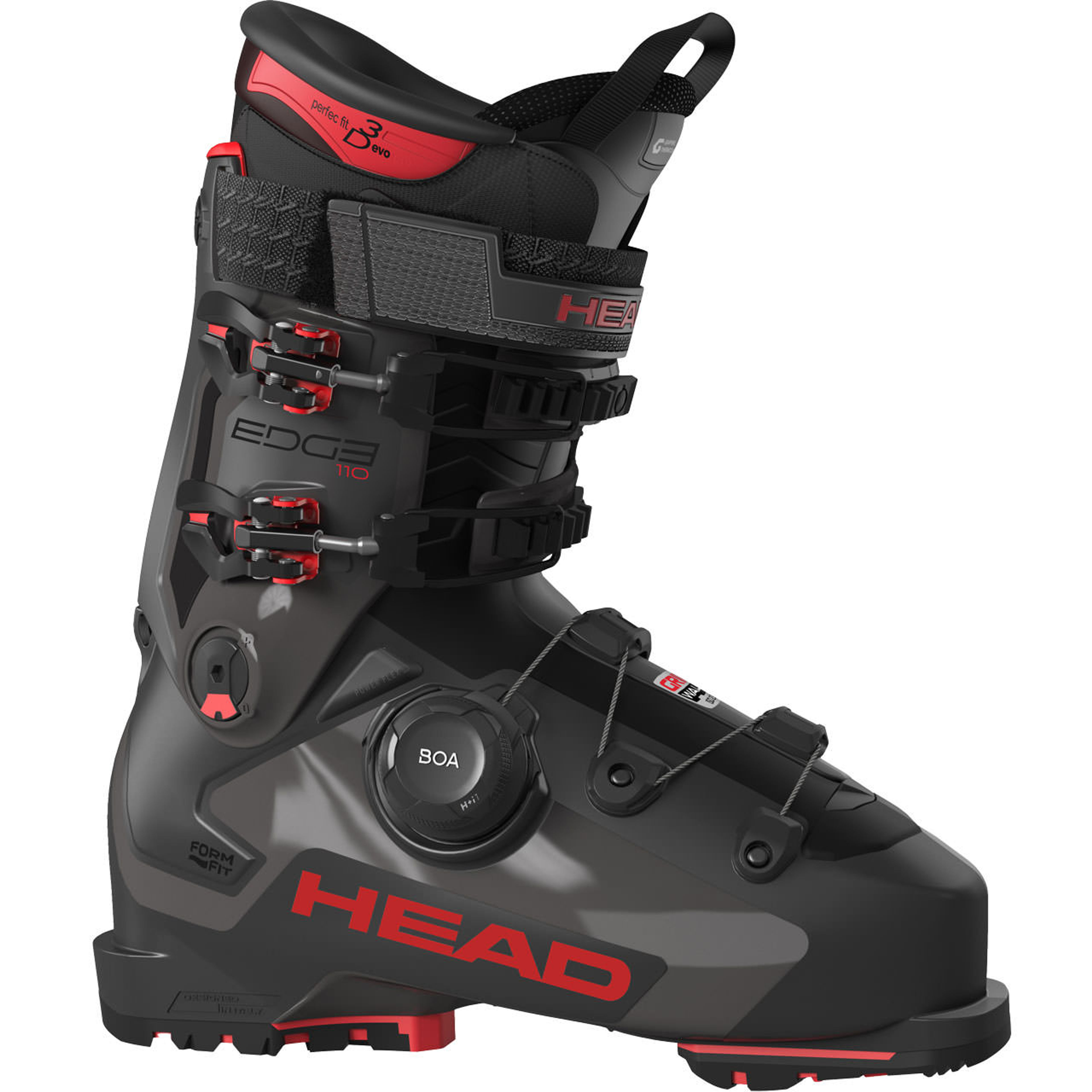 Горнолыжные ботинки Head Edge 110 HV GW BOA, антрацит, красный