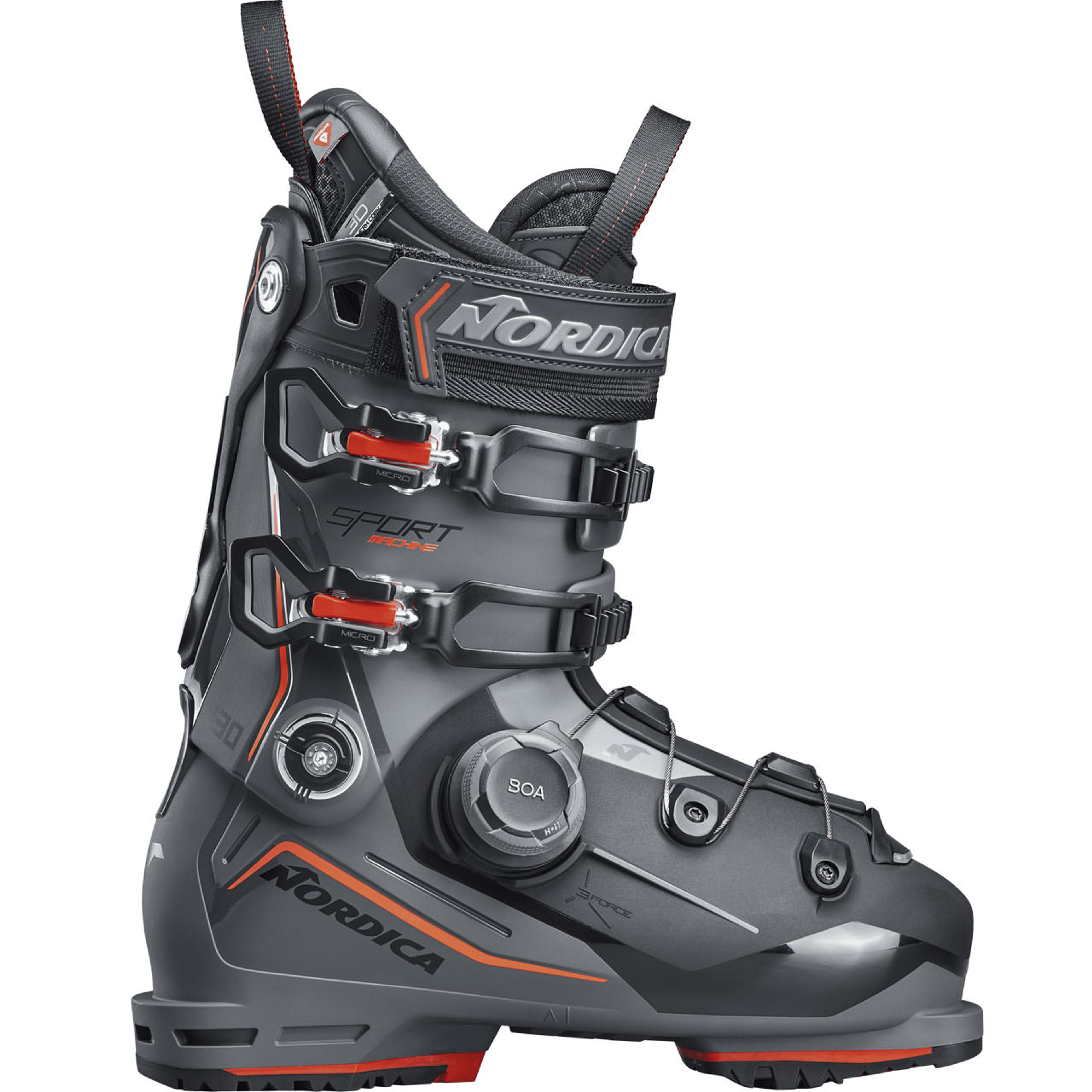 Горнолыжные ботинки Nordica Sportmachine 3 130 BOA GW anthrazit, чёрный, красный