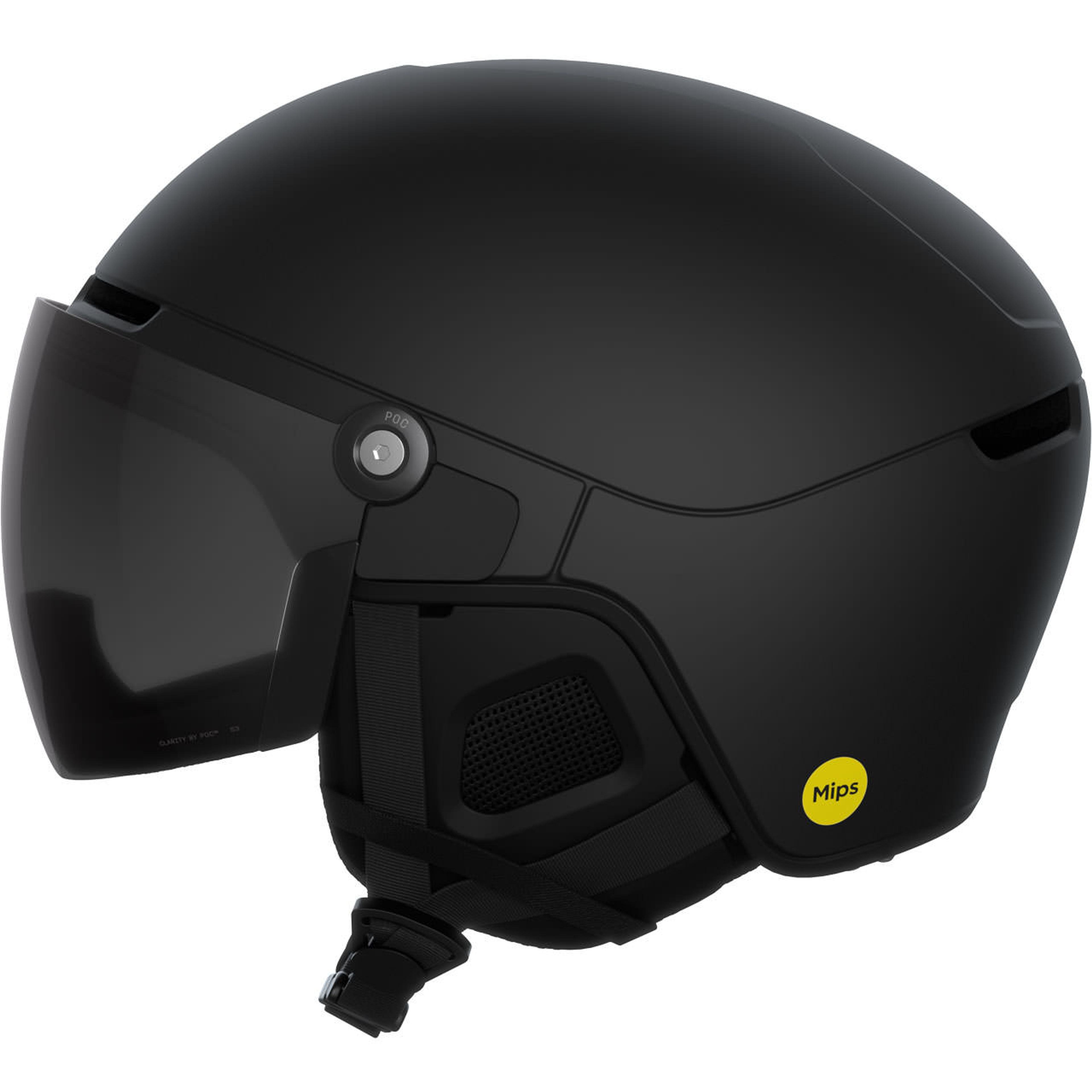 Шлем POC Obex Visor Mips uranium clarity universal sunny, чёрный, матовый