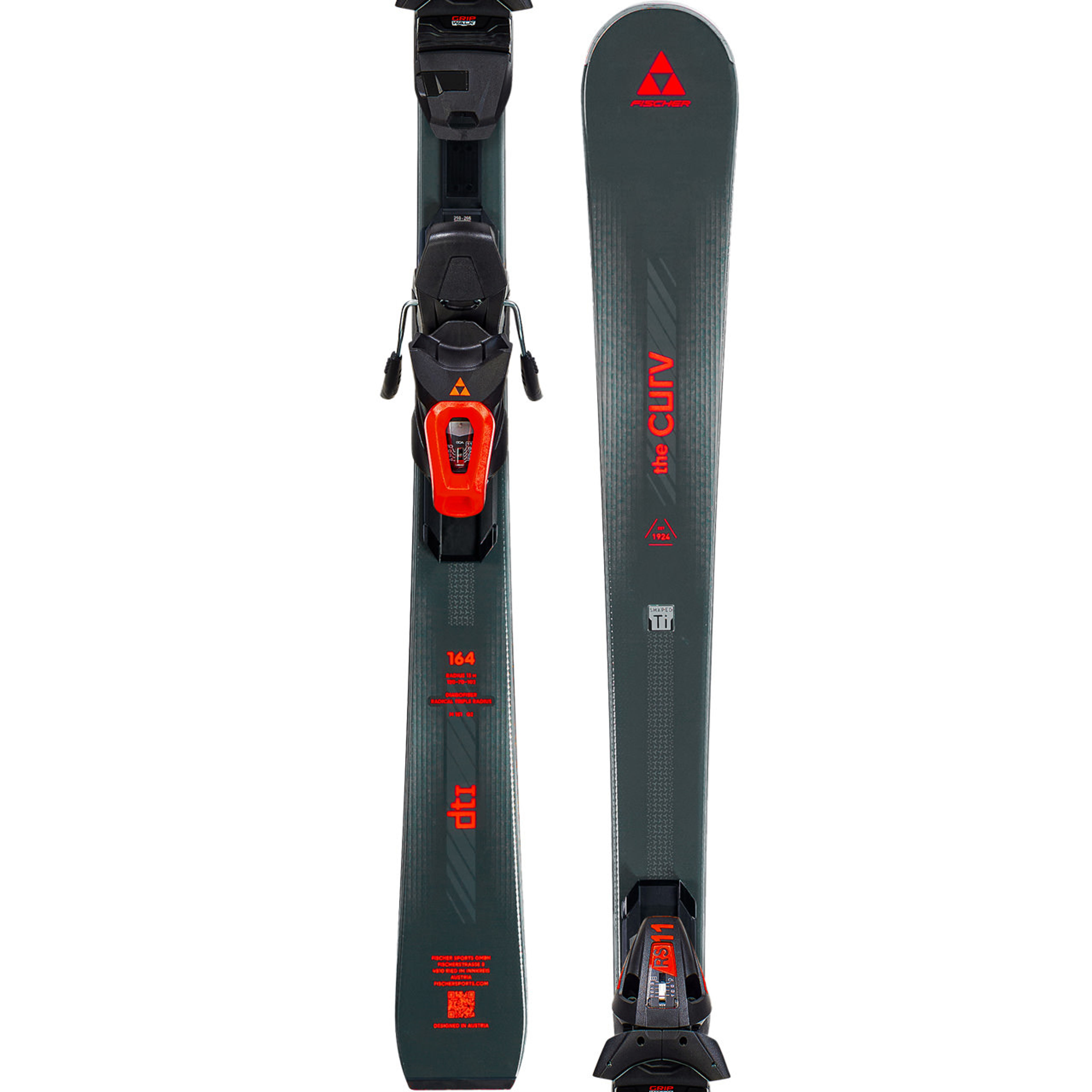 Горные лыжи Fischer The Curv DTI LYT PR, серый, красный