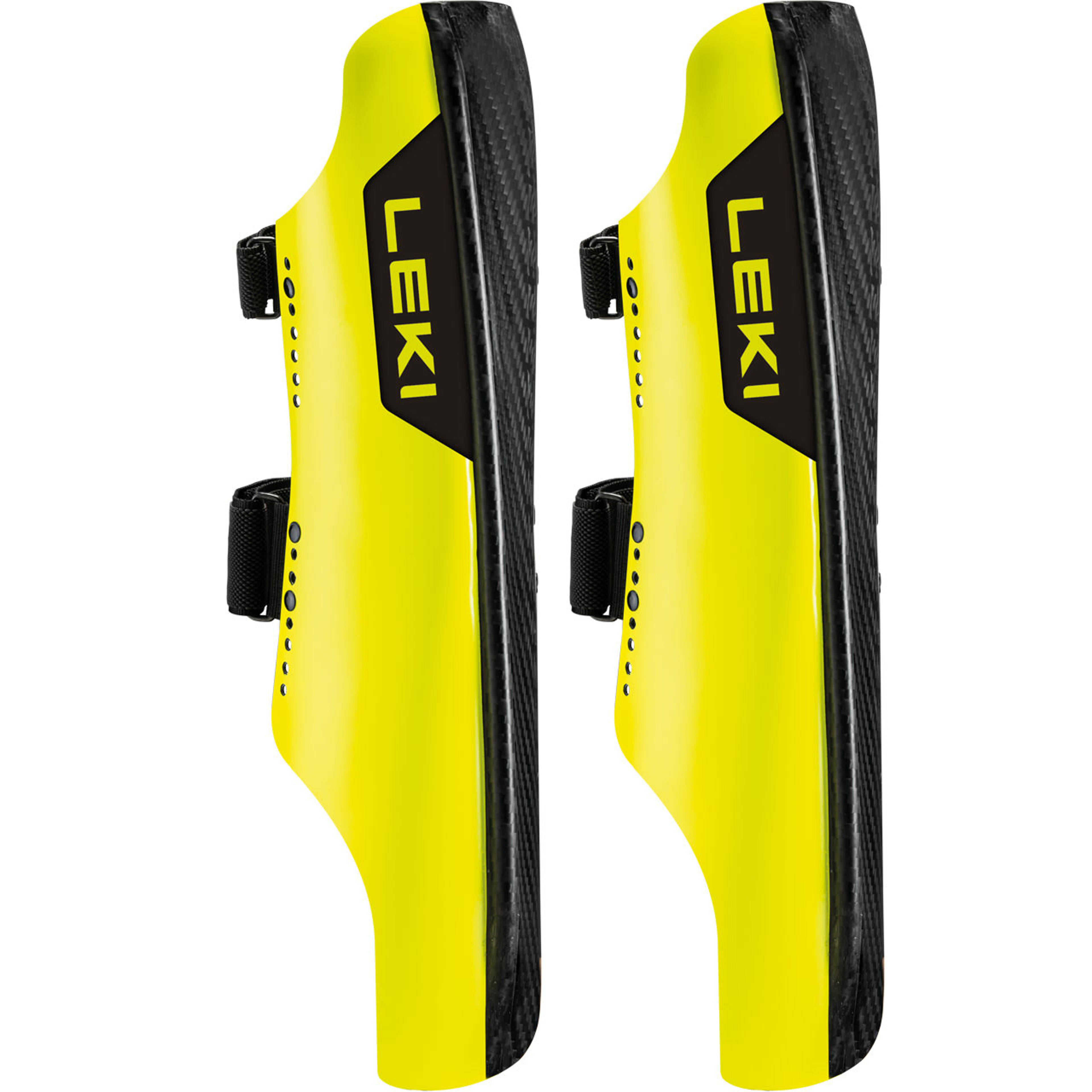 Защита Leki Schienbeinschutz CARBON RAILROAD RACE SHORT WIDE CUSTOM FIT neonyellow carbon