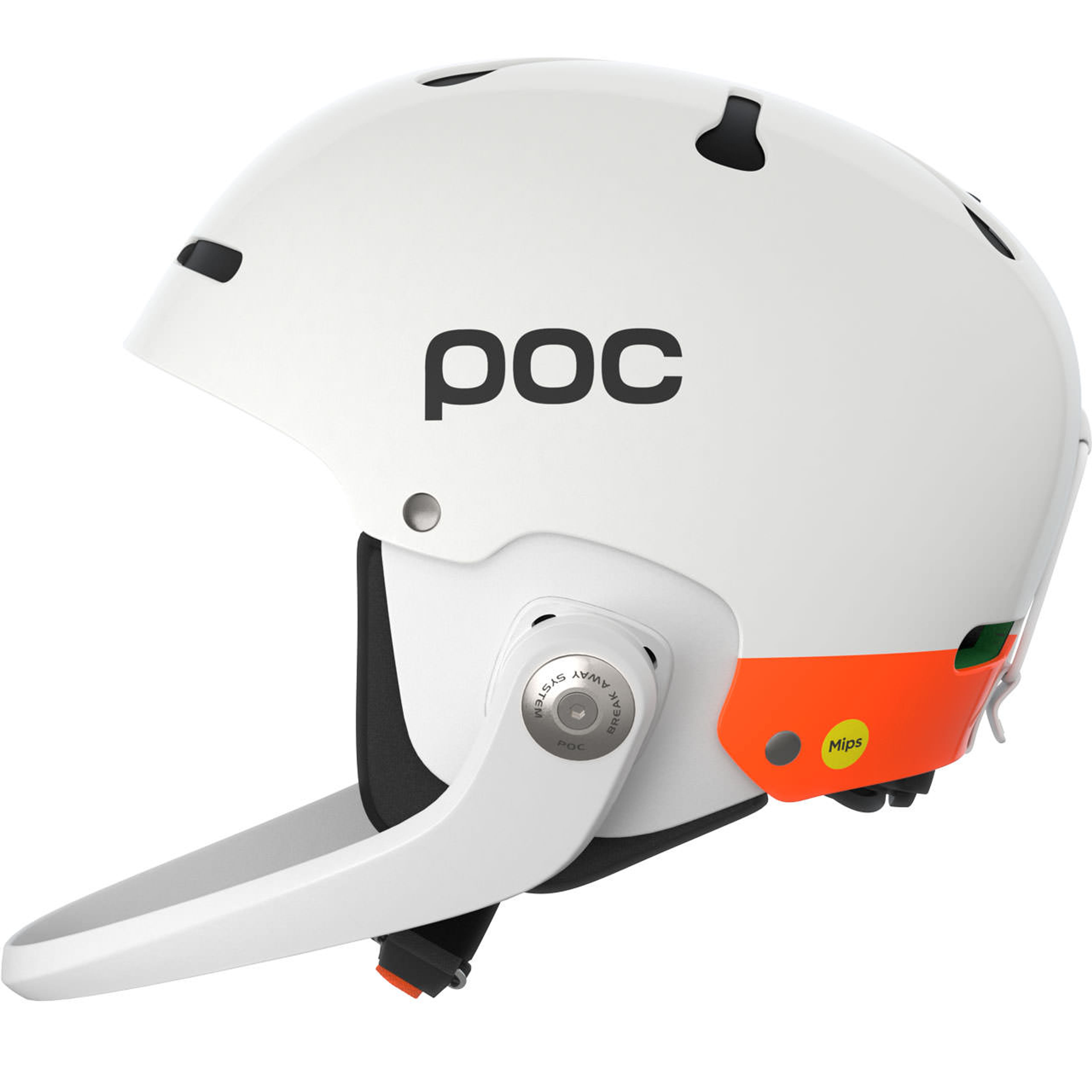 Шлем POC Artic SL Mips hydrogen fluorescent, белый, оранжевый