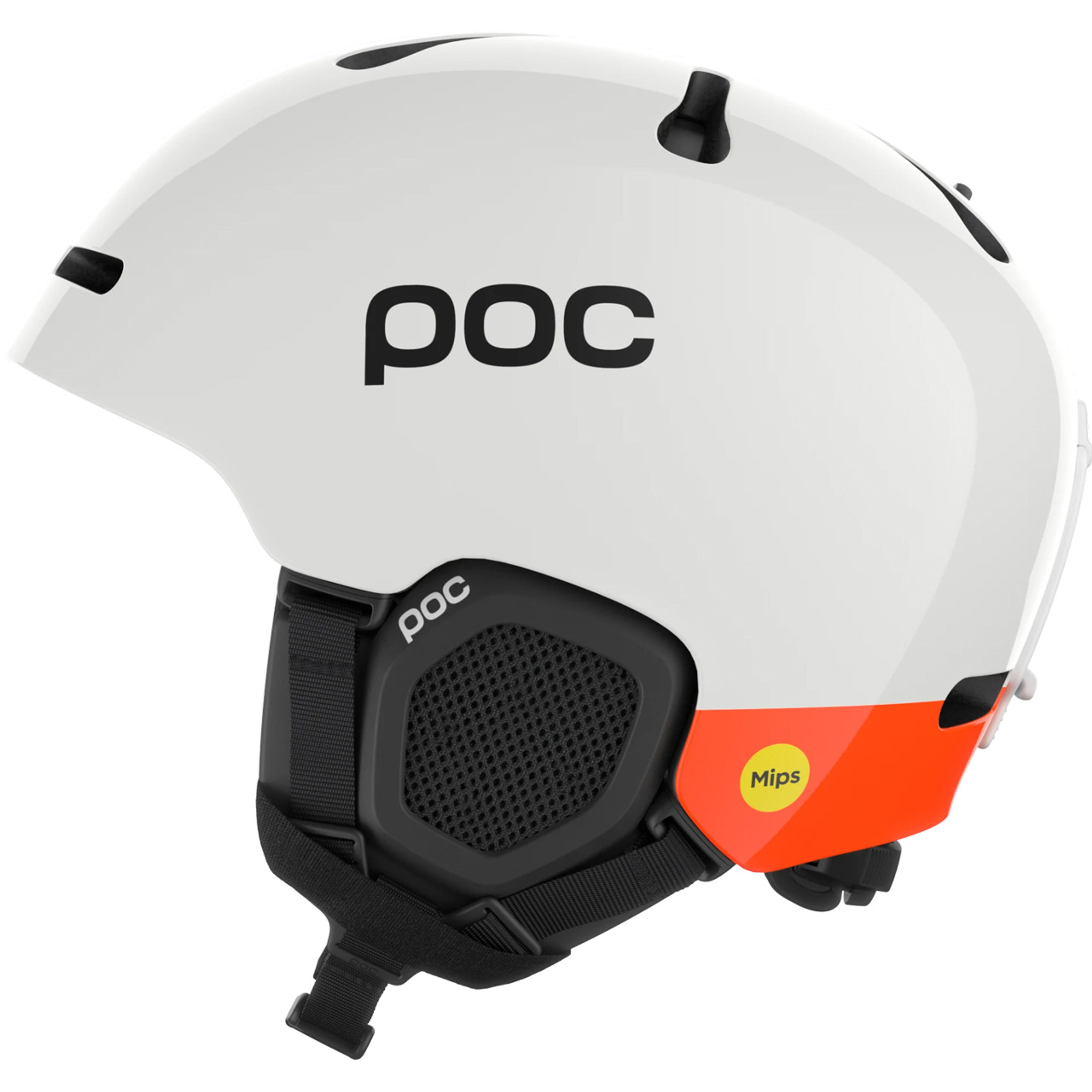 Шлем POC Fornix Mips hydrogen fluorescent, белый, оранжевый