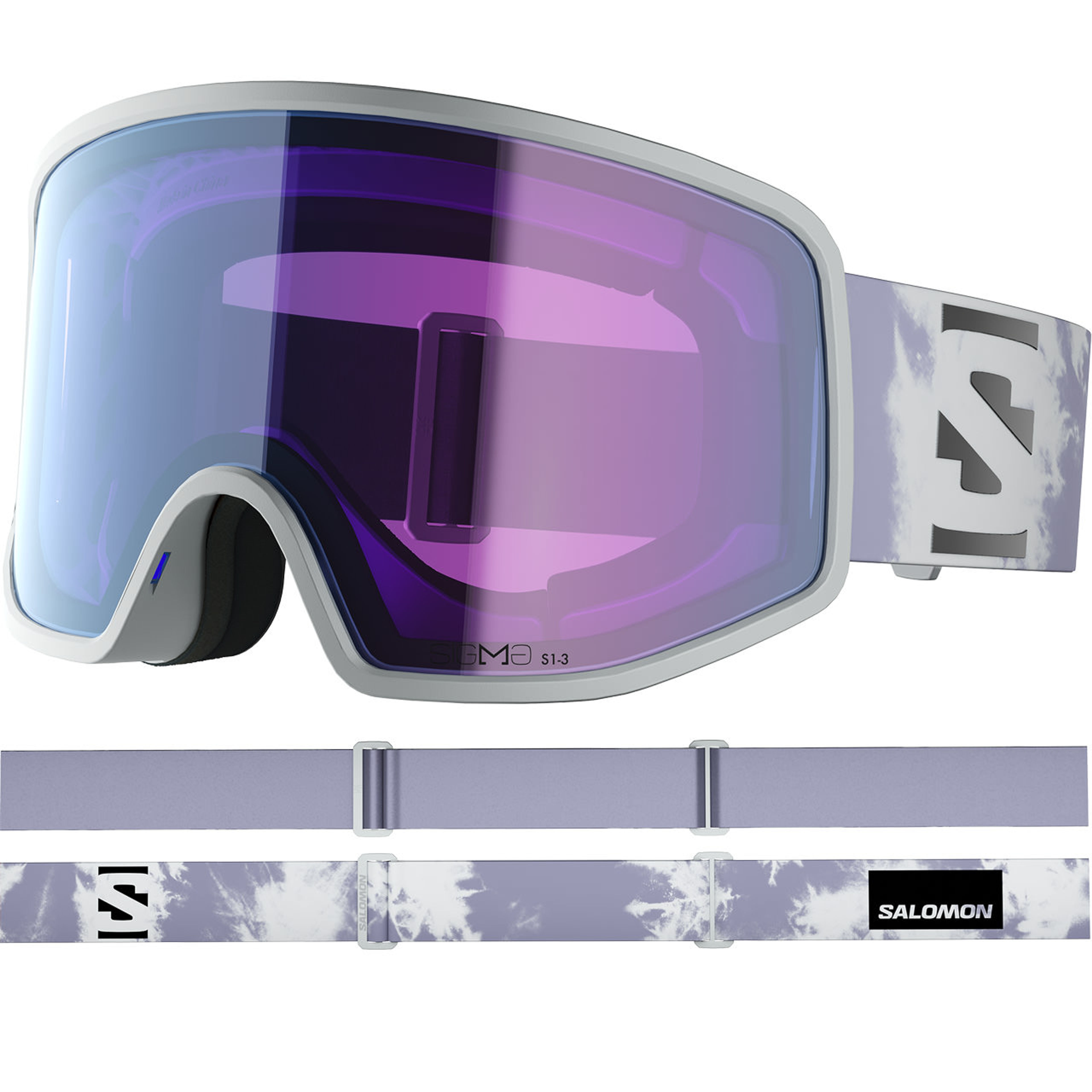 Маска Salomon Sentry Pro Sigma Photo ice folw sky, синий