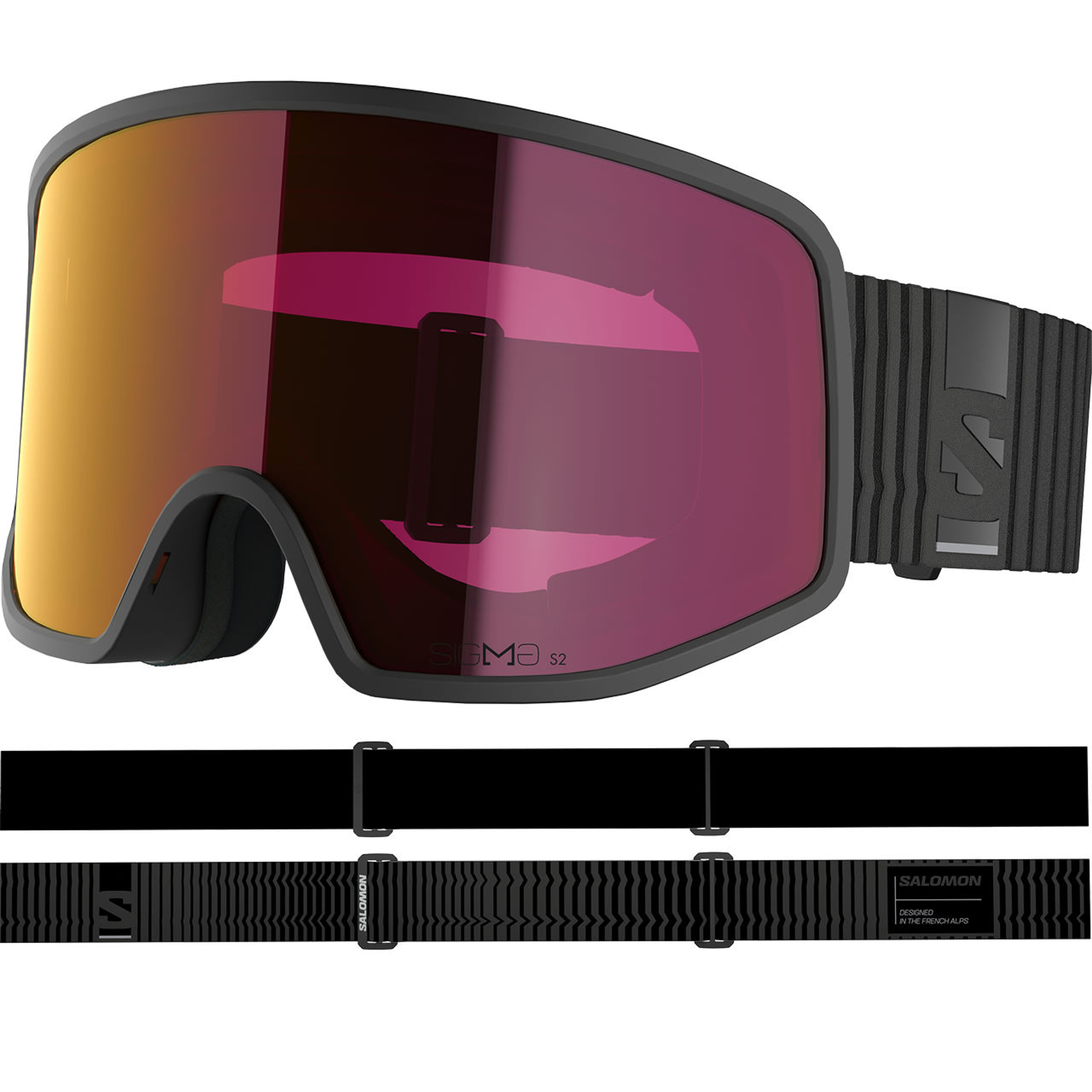 Маска Salomon Sentry Pro Sigma poppy, чёрный, красный
