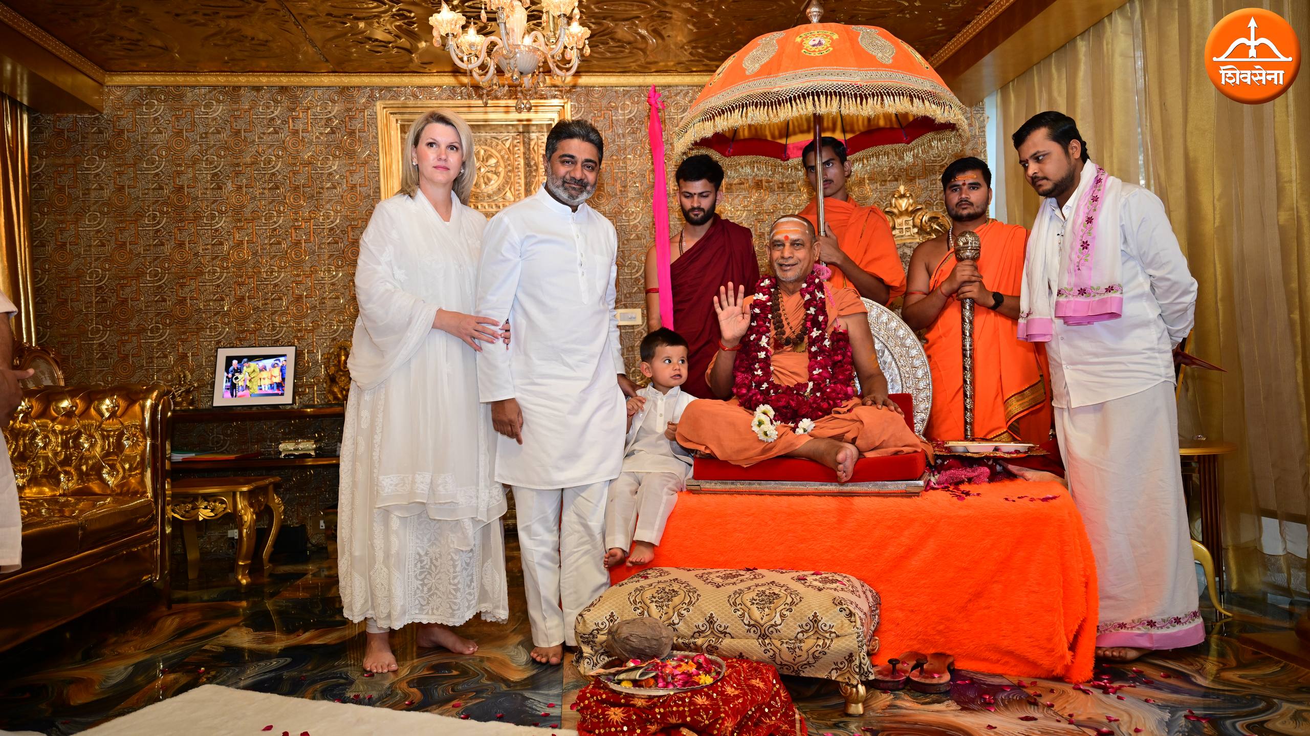 Shankaracharya Sadanand Saraswati blesses The Verma Family