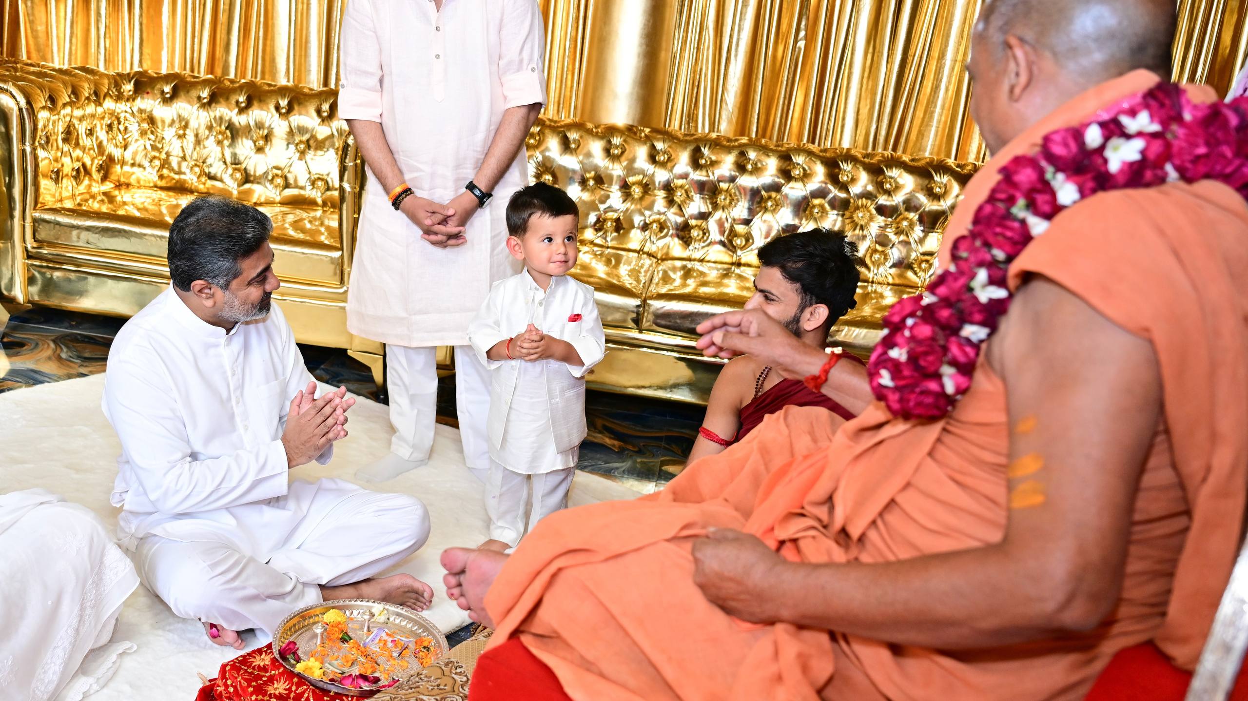Shankaracharya Sadanand Saraswati blesses The Verma Family