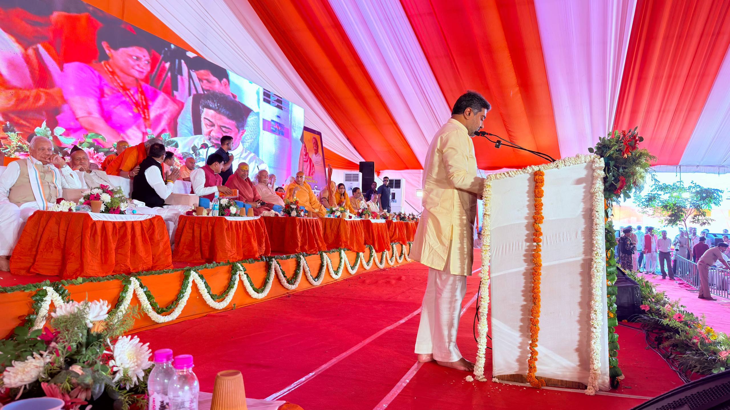 Dr. Abhishek Verma hosted the inauguration ceremony of Jeevan Deep Ashram of Mahamandleshwar Swami Yatindranand Giri Ji Maharaj in Vrindavan on 24th March 2026