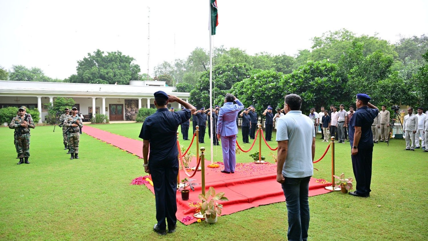 FLAG UNFURLING AT THE VERMA FAMILY RESIDENCE LED BY DR.ABHISHEK VERMA: AUG 15, 2025