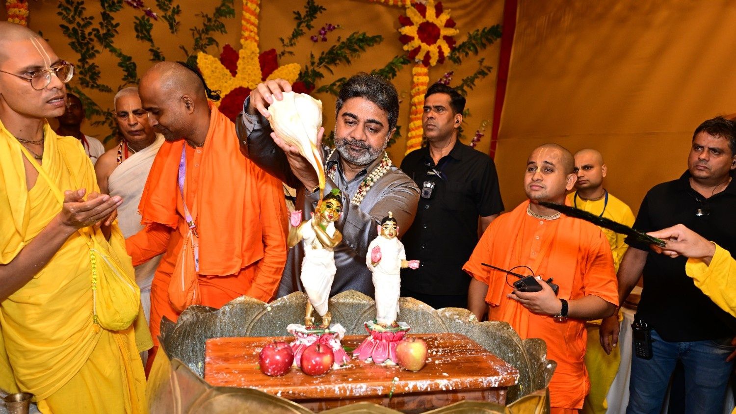 Dr. Abhishek Verma at ISKCON Temple for Janmasthami celebrations ~ Aug 16, 2025