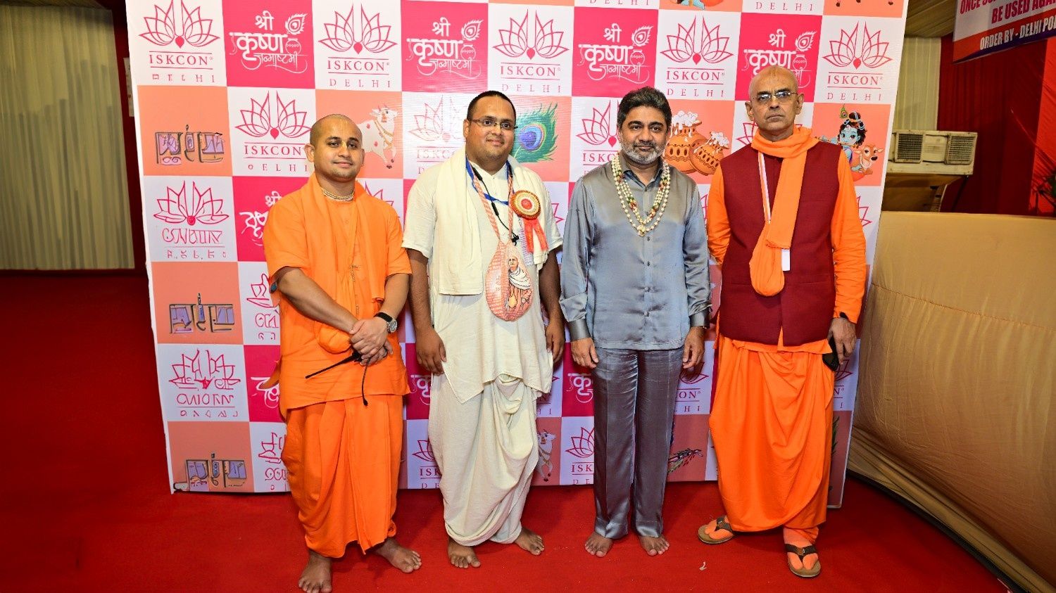 Dr. Abhishek Verma at ISKCON Temple for Janmasthami celebrations ~ Aug 16, 2025