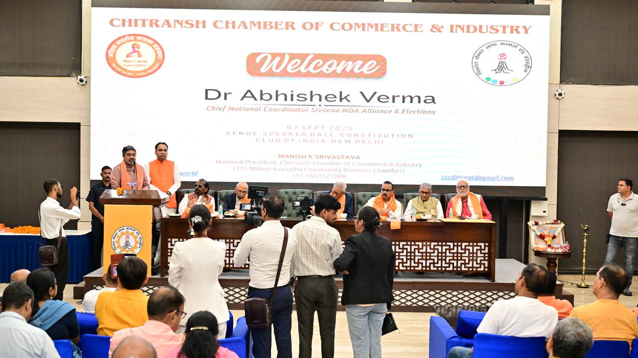 Dr. Abhishek Verma Honoured with 'Hindutva ke Saarthi Samman' by Chitransh Chamber of Commerce & All India Kayastha Mahasabha | 7 Sep, 2025
