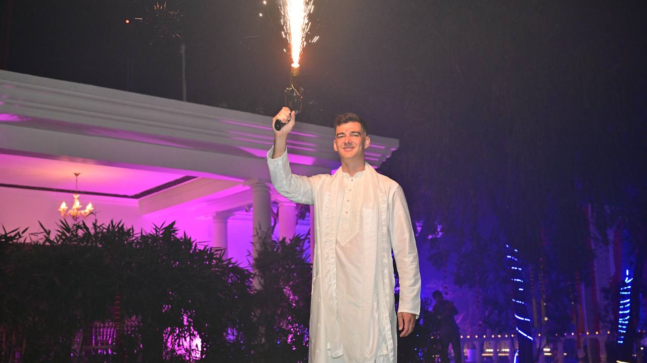 Diwali 2025 fireworks with Romanian and Lithuanian relatives at Verma Family Residence