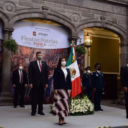 Ayuntamiento de Puebla inicia ceremonias cívicas del mes patrio