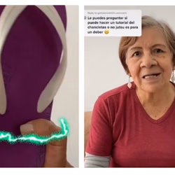 Checa el genial tutorial para dar chanclazo de esta abuelita