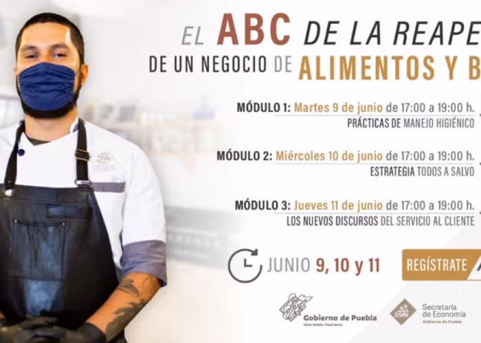 Ofrecen Secretaría de Economía y Canirac capacitación para la reapertura de negocios