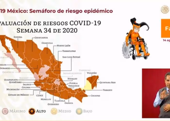 Puebla cambia a semáforo naranja