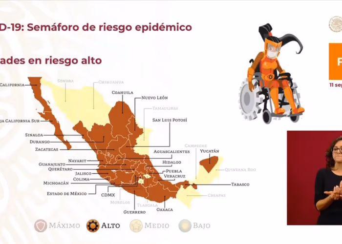 México, por primera vez sin estados en color rojo del semáforo COVID-19