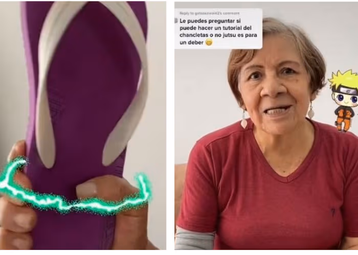 Checa el genial tutorial para dar chanclazo de esta abuelita