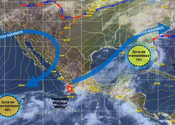 La tormenta tropical ‘Marty’ se forma en el Pacífico