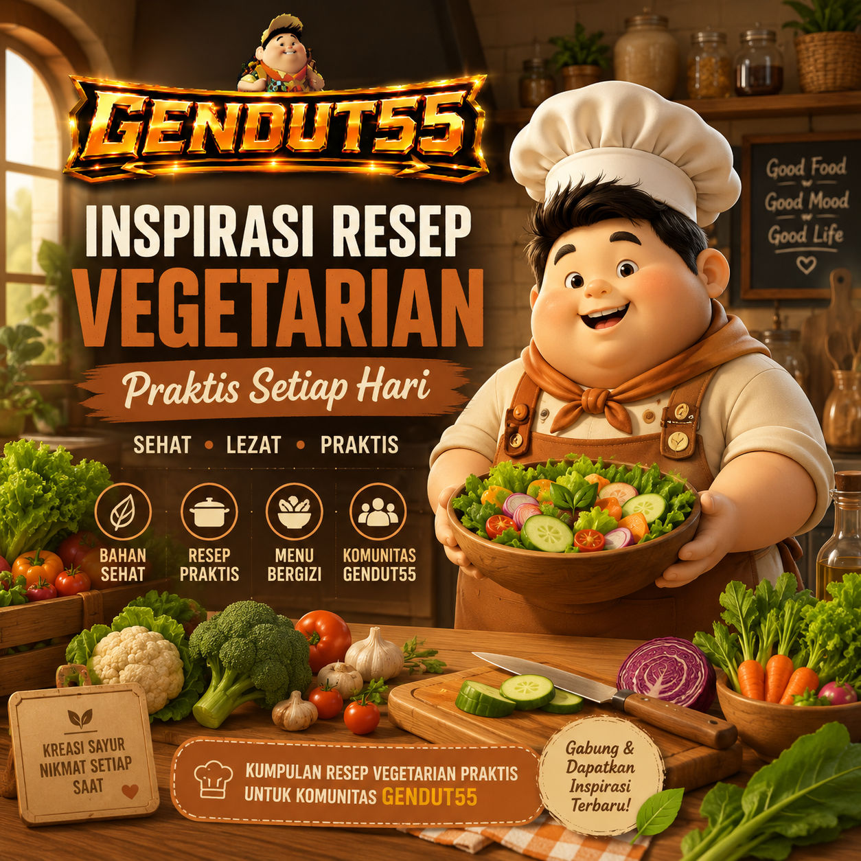 GENDUT55 » Kumpulan Resep Vegetarian Praktis untuk Komunitas GENDUT55