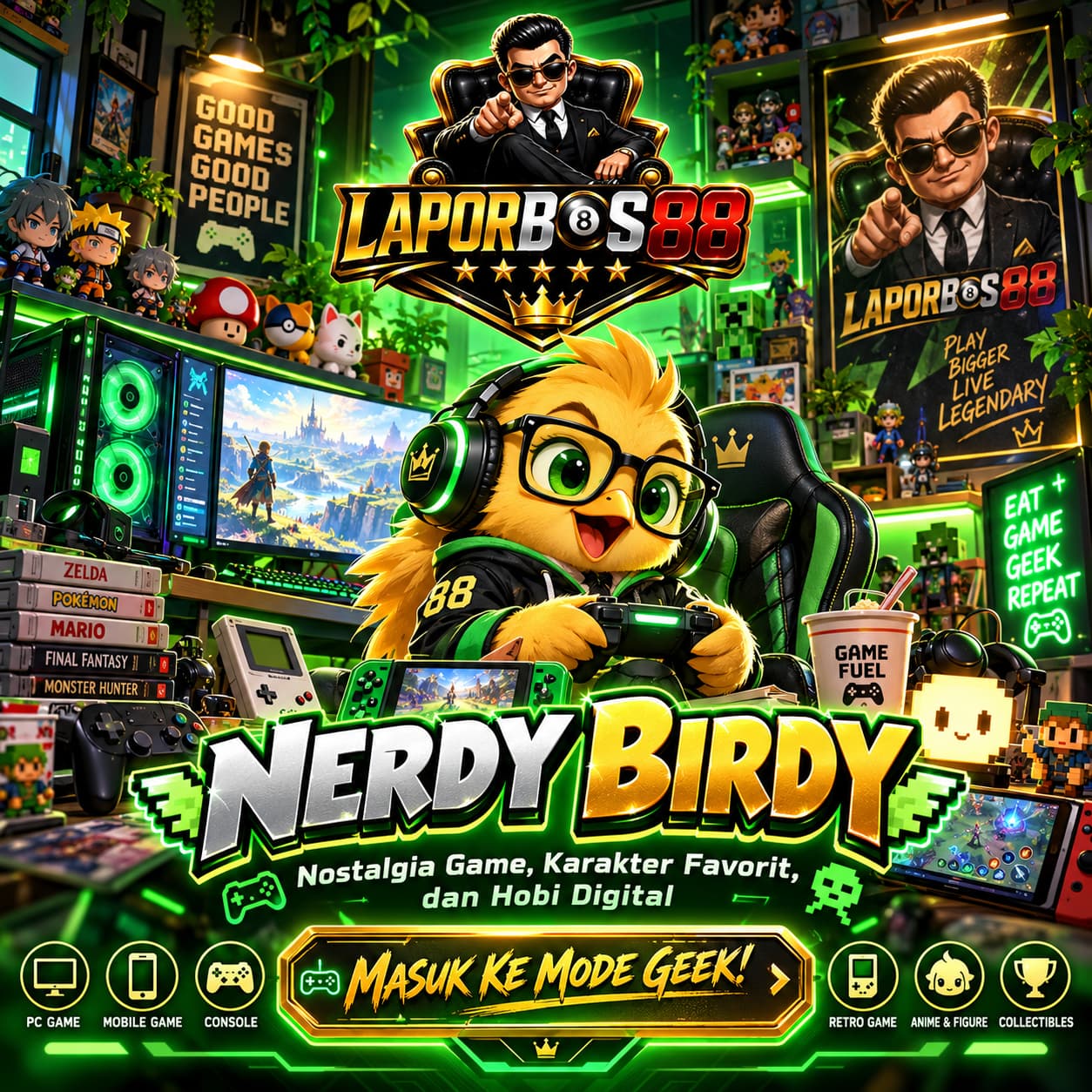 LAPORBOS88 | Nerdy Birdy dan Cerita Seru Dunia Game Geek
