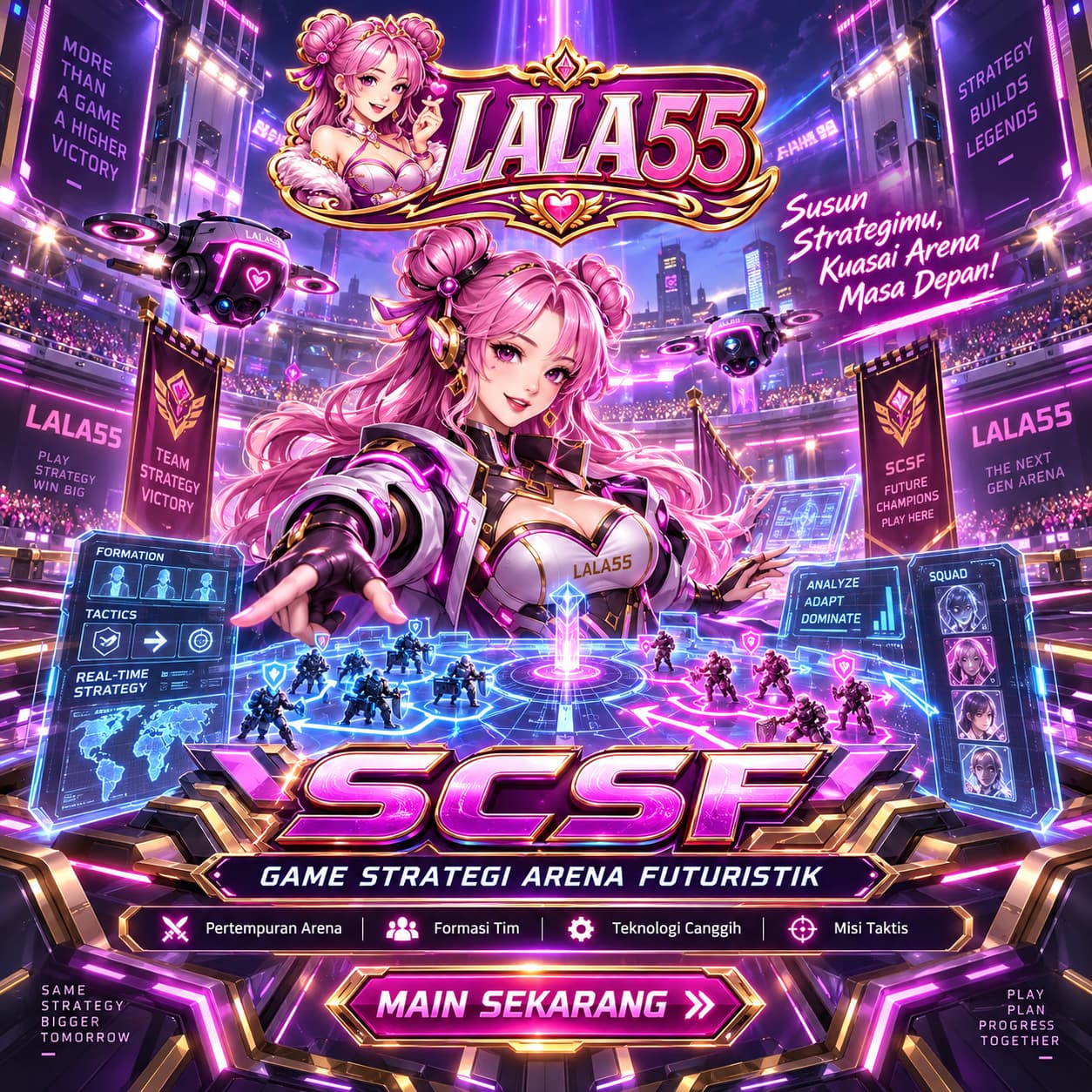 LALA55 | SCSF dalam Game Strategi Arena Futuristik