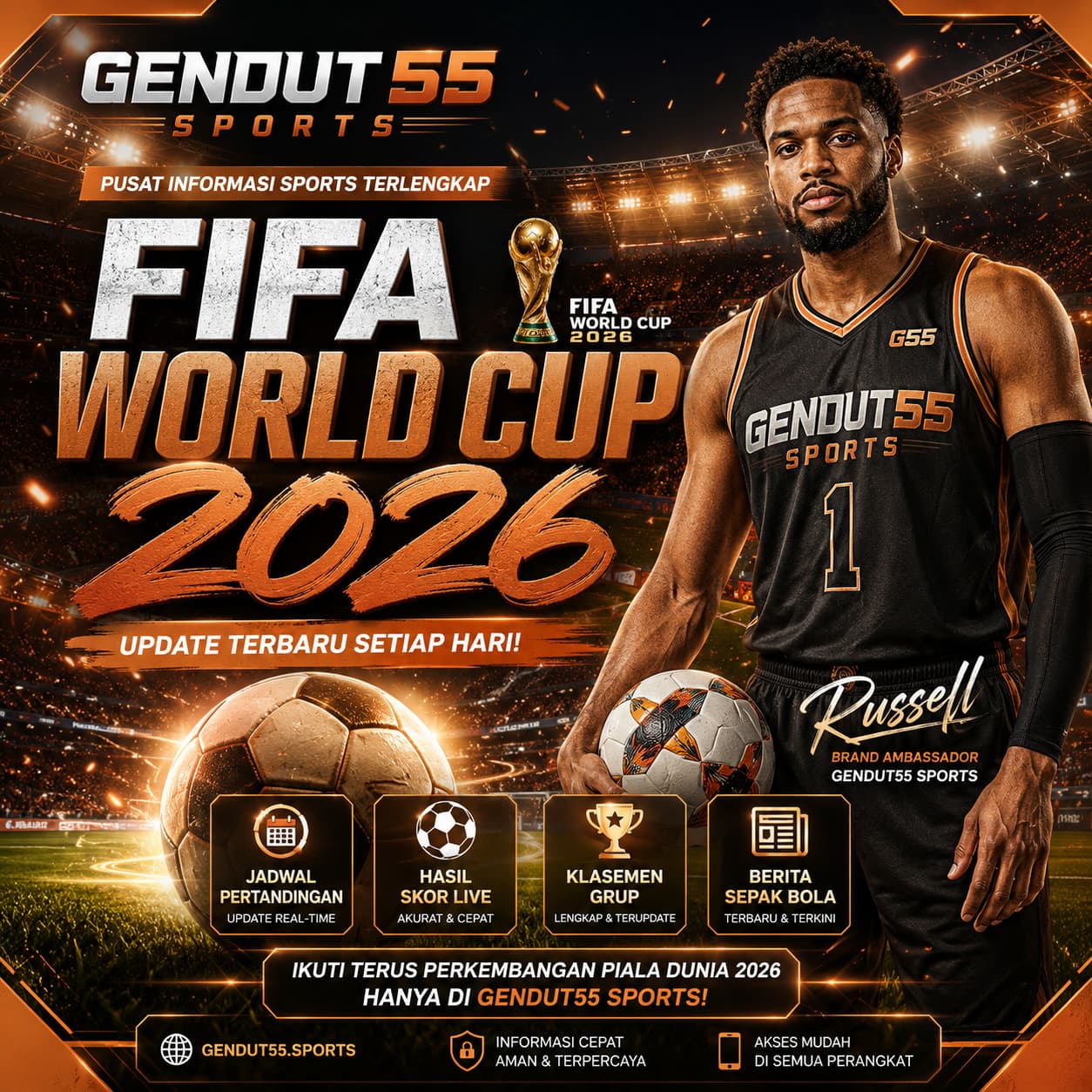 GENDUT55 Sports - Update FIFA Piala Dunia 2026 & Jadwal Bola Terbaru
