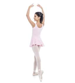 Collant Regata com Saia Ballet Infantil Só Dança