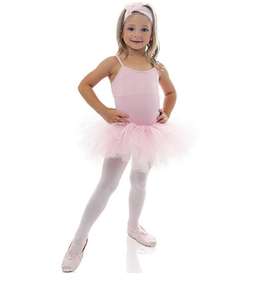 Collant com Alça e Saia Tule de Ballet Infantil Capezio