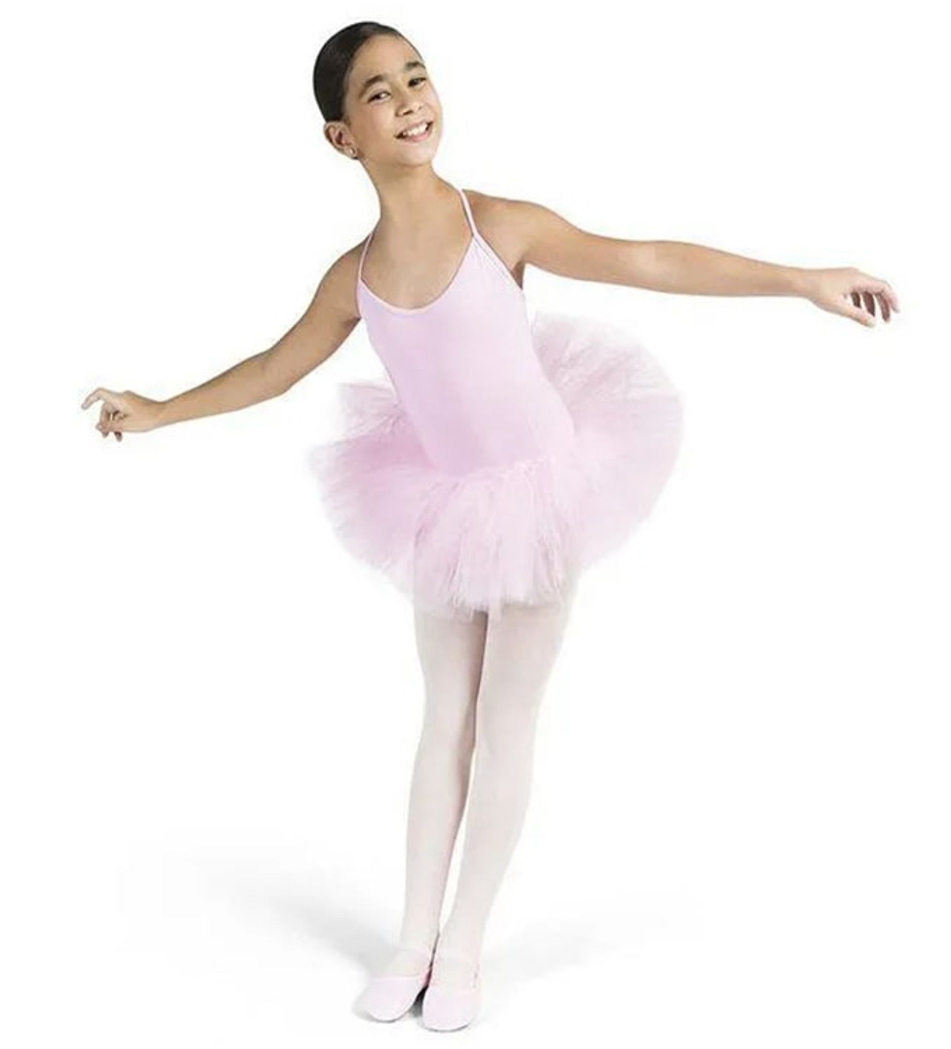 Collant com Alça e Saia Tule de Ballet Infantil Capezio