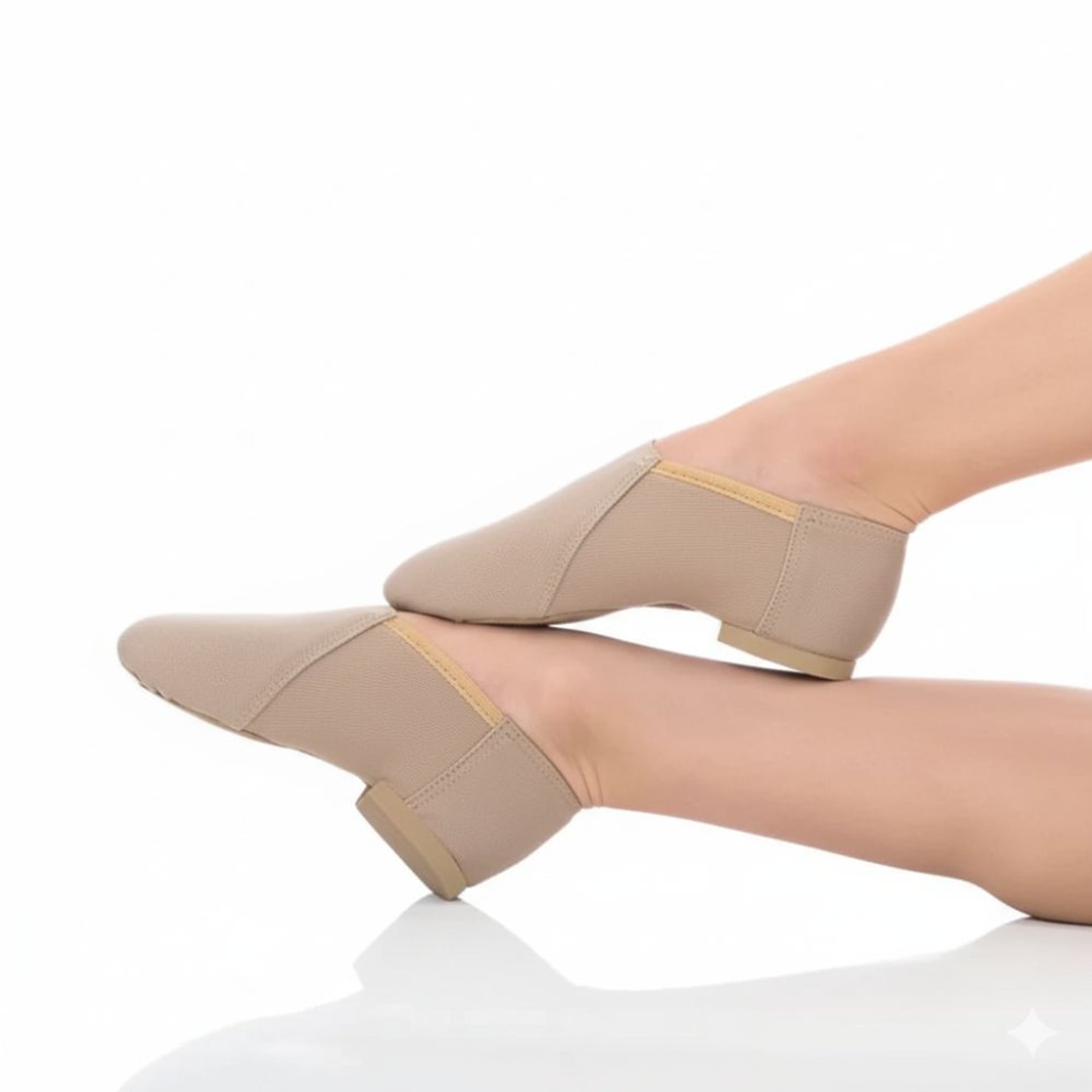Botinha Jazz Profissional de Couro com Stretch