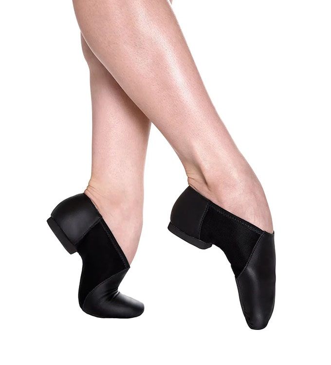 Botinha de jazz com neoprene preta da marca Só Dança Botinha de jazz em couro pretomodelo F56 da marca Só Dança