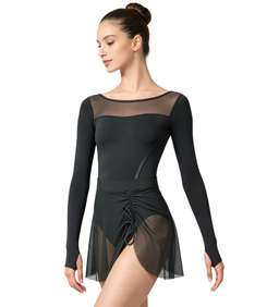 Saia De Ballet Tule Com Ajuste Lateral E Franzido