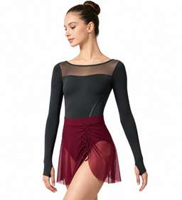 Saia De Ballet Tule Com Ajuste Lateral E Franzido