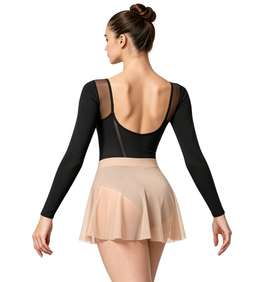 Saia De Ballet Tule Com Ajuste Lateral E Franzido