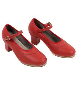 Sapato de Flamenco Tacheado Vermelho