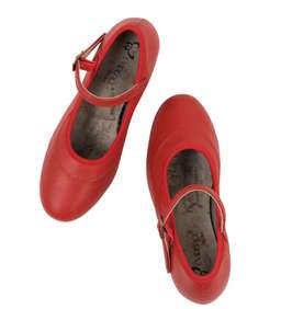 Sapato de Flamenco Tacheado Vermelho