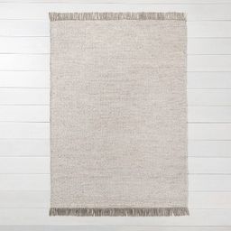5’x7′ Bleached Jute Fringe Area Rug Gray - Hearth & Hand™ with Magnolia
