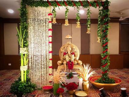 Backdrop and Mandap — Pelikuthuru decor