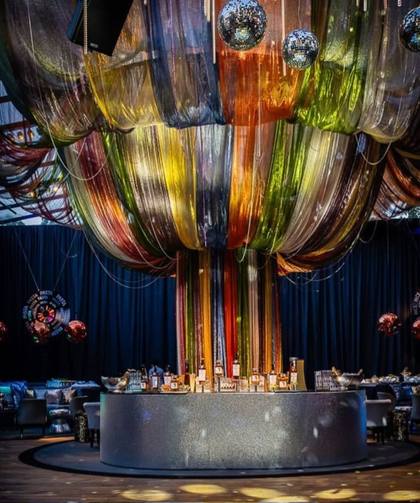 Ceiling and Bar — After Party decor
