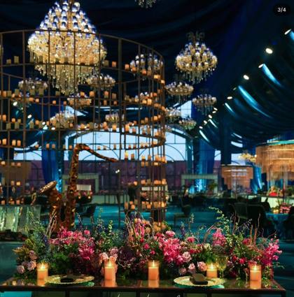 Ceiling and Tablescape — Reception decor