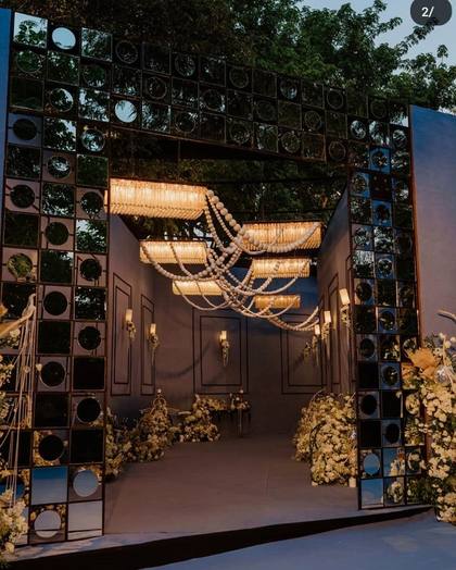 Ceiling and Gate / Entrance — Reception decor
